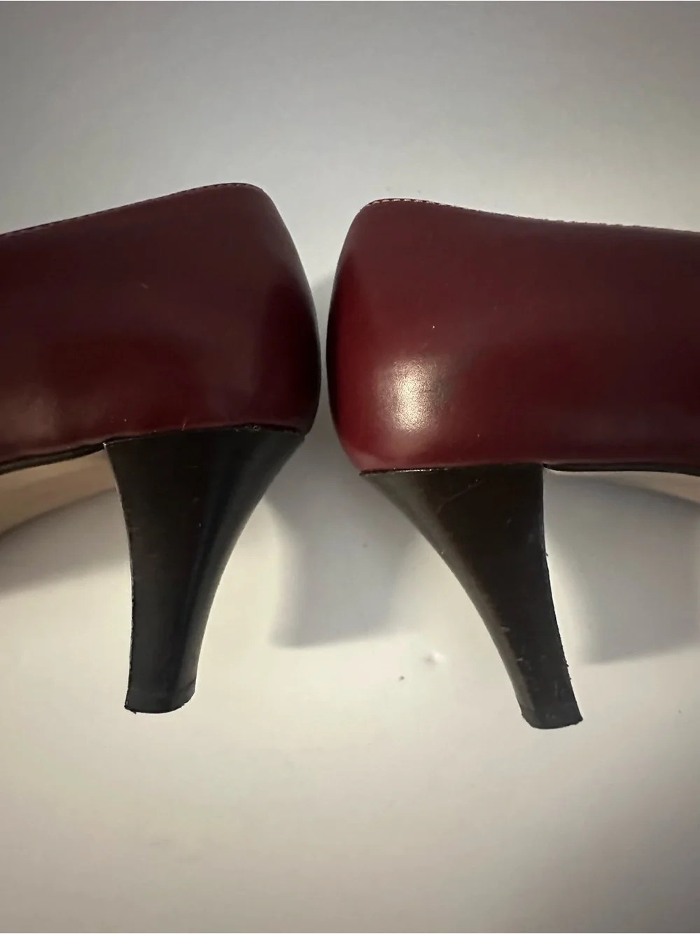 Coach Women's Burgundy Leather Buckle Pumps